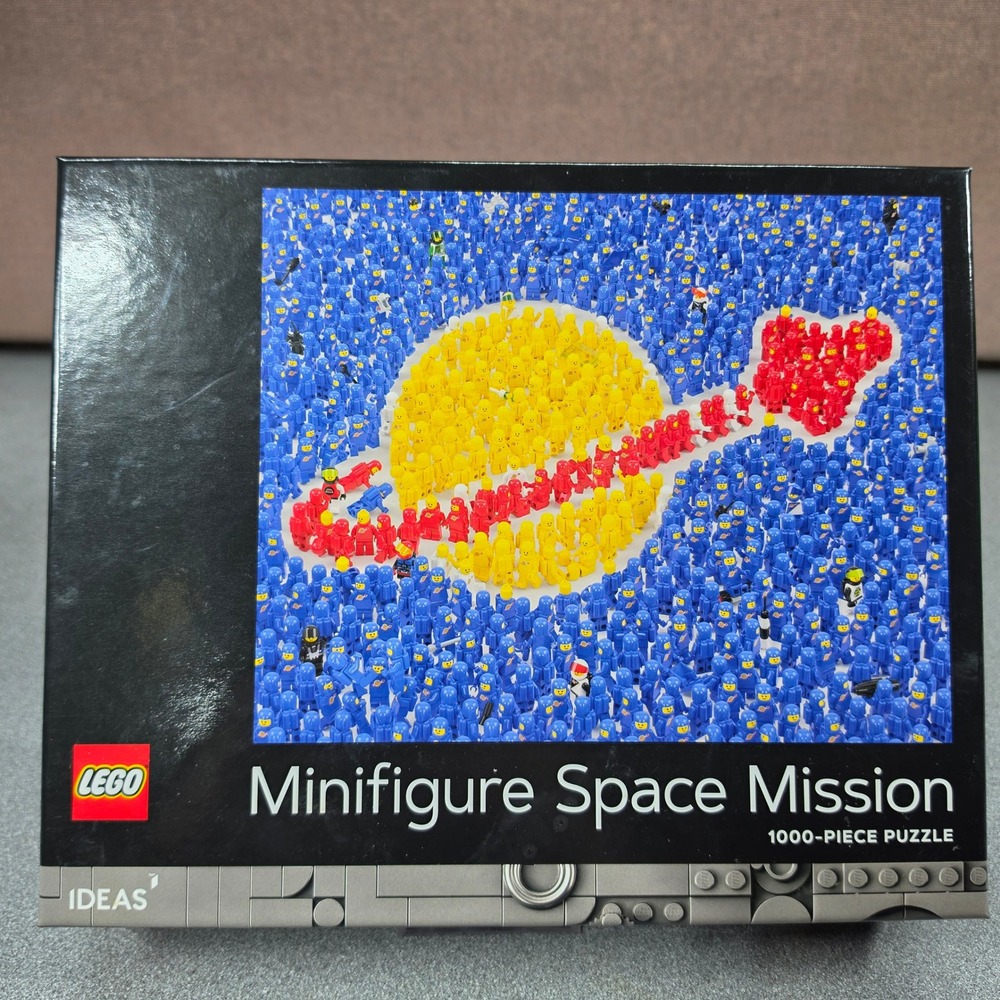 LEGO Minifigure Space Mission Puzzle Unisex 1000pc Blue Open Box Ideas 2021